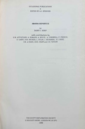 Amarna Reports I-VI (complete set)
