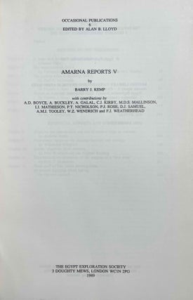 Amarna Reports I-VI (complete set)[newline]M9801-23.jpeg