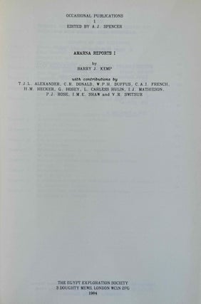 Amarna Reports I, II, IV, V and VI (missing only vol. III)