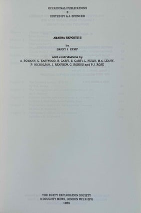 Amarna Reports I, II, IV, V and VI (missing only vol. III)