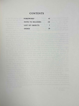 A handlist to Howard Carter's catalogue of objects in Tutankhamun's tomb