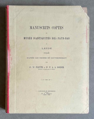 Item #M9811 Manuscrits coptes du Musée d'antiquités des Pays-Bas à Leide. PLEYTE Willem[newline]M9811-00.jpeg