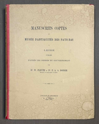 Item #M9811a Manuscrits coptes du Musée d'antiquités des Pays-Bas à Leide. PLEYTE Willem