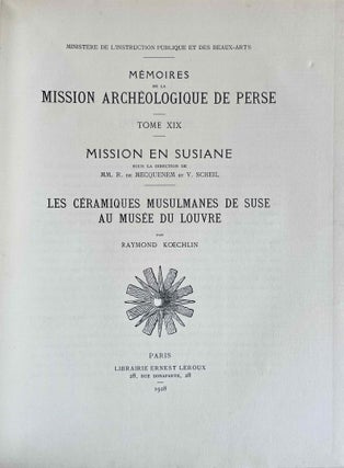 Mission en Susiane. Les céramiques musulmanes de Suse au Musée du Louvre.[newline]M9826-01.jpeg