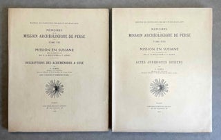 Item #M9827 Mission en Susiane. 1) Inscriptions des Achéménides à Suse. 2) Actes juridiques...