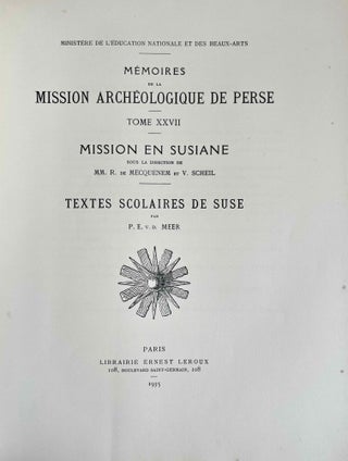 Mission en Susiane. Textes scolaires de Suse.[newline]M9828-01.jpeg