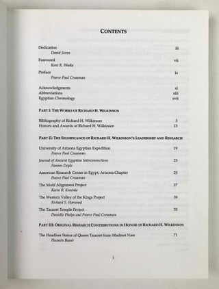 Archaeological Research in the Valley of the Kings and Ancient Thebes. Papers Presented in Honor of Richard H. Wilkinson.