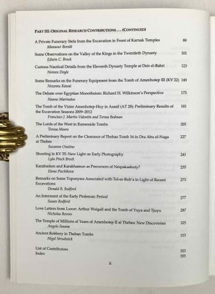 Archaeological Research in the Valley of the Kings and Ancient Thebes. Papers Presented in Honor of Richard H. Wilkinson.