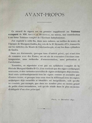 Recueil de signes archa&iuml;ques de l'&eacute;criture cun&eacute;iforme (&eacute;poque de Shargani, Gud&ecirc;a & des rois de la 2e dynastie d'Ur--4000-3000 av. J.-C.)[newline]M9881-03.jpeg