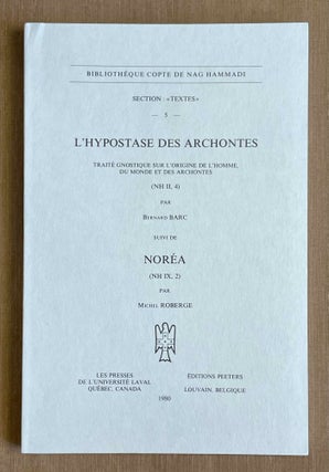 Item #M9931 L'hypostase des archontes. Traité gnostique sur l'origine de l'homme,...