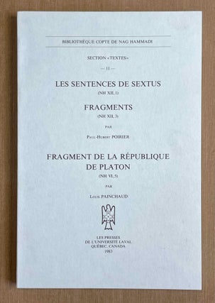 Item #M9936 Les Sentences de Sextus (NH XII, 1), Fragments (NH XII, 3), suivi du Fragment de la...[newline]M9936-00.jpeg