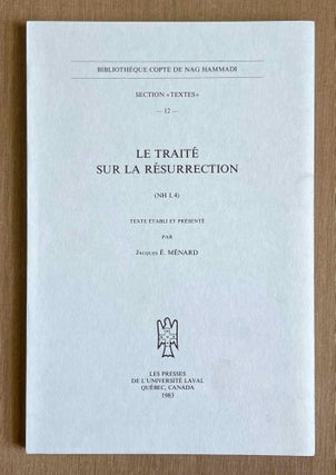 Item #M9937 Le traité sur la Résurrection (NH I, 4). MENARD Jacques E