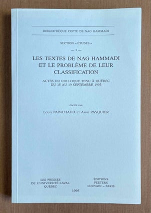 Item #M9941 Les textes de Nag Hammadi et le problème de leur classification. Actes du colloque...[newline]M9941-00.jpeg