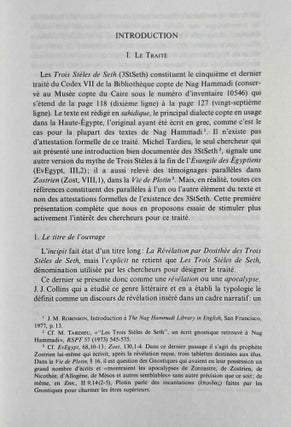 Les trois stèles de Seth. Hymne gnostique à la Triade (NH VII,5).