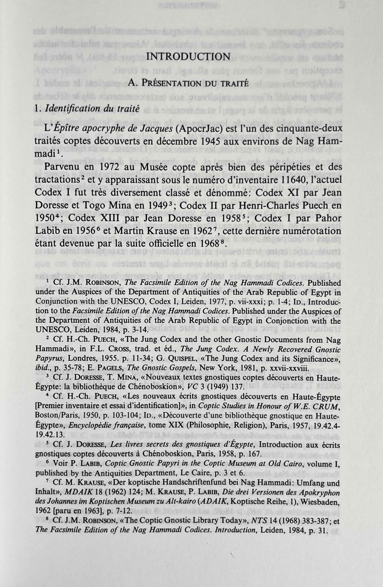 L'Epître apocryphe de Jacques NH I,1 | ROULEAU Donald - ROY Louise