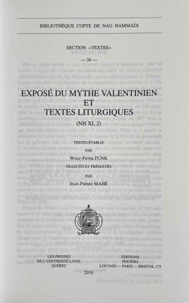 Exposé du mythe valentinien et textes liturgiques (NH XI, 2)