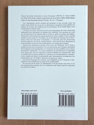 Expos&eacute; du mythe valentinien et textes liturgiques (NH XI, 2)