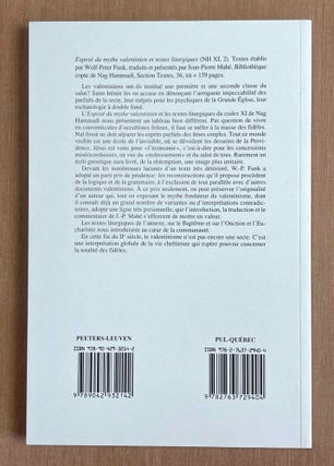 Exposé du mythe valentinien et textes liturgiques (NH XI, 2)