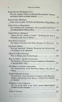 Martyrdom and persecution in late antique Christianity. Festschrift Boudewijn Dehandschutter.