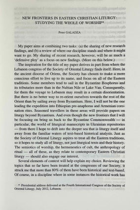 Rites and rituals of the Christian East. Proceedings of the Fourth International Congress of the Society of Oriental Liturgy, Lebanon, 10-15 July 2012.