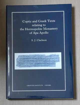 Item #M9994 Coptic and Greek texts relating to the Hermopolite Monastery of Apa Apollo. CLACKSON...[newline]M9994-00.jpeg