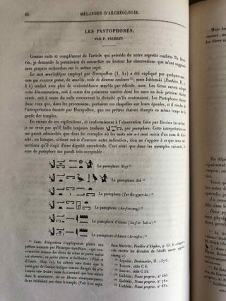Mélanges d'Archéologie égyptienne et assyrienne - Tome I (fasc. 1 à 6, complete)