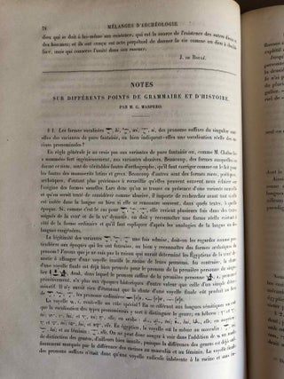 Mélanges d'Archéologie égyptienne et assyrienne - Tome I (fasc. 1 à 6, complete)