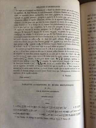 Mélanges d'Archéologie égyptienne et assyrienne - Tome I (fasc. 1 à 6, complete)