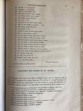 Mélanges d'Archéologie égyptienne et assyrienne - Tome I (fasc. 1 à 6, complete)