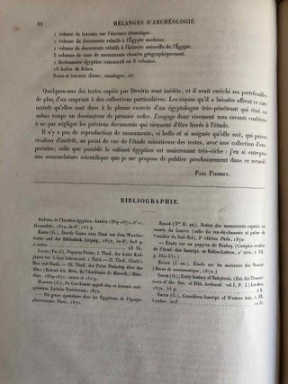 Mélanges d'Archéologie égyptienne et assyrienne - Tome I (fasc. 1 à 6, complete)