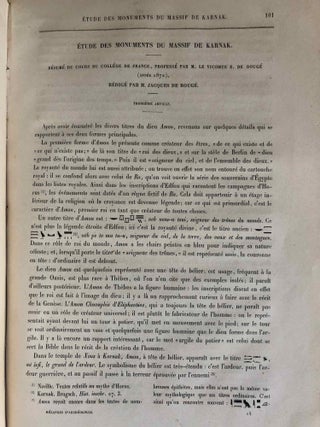 Mélanges d'Archéologie égyptienne et assyrienne - Tome I (fasc. 1 à 6, complete)