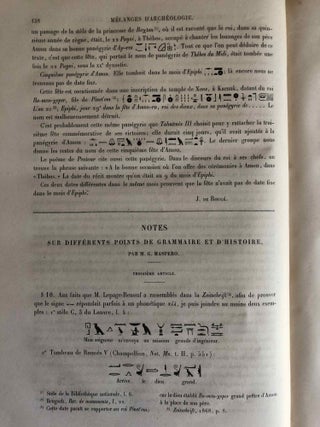 Mélanges d'Archéologie égyptienne et assyrienne - Tome I (fasc. 1 à 6, complete)