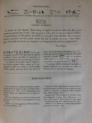 Mélanges d'Archéologie égyptienne et assyrienne - Tome I (fasc. 1 à 6, complete)