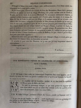 Mélanges d'Archéologie égyptienne et assyrienne - Tome I (fasc. 1 à 6, complete)