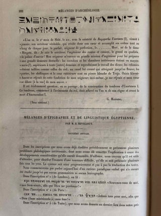 Mélanges d'Archéologie égyptienne et assyrienne - Tome I (fasc. 1 à 6, complete)